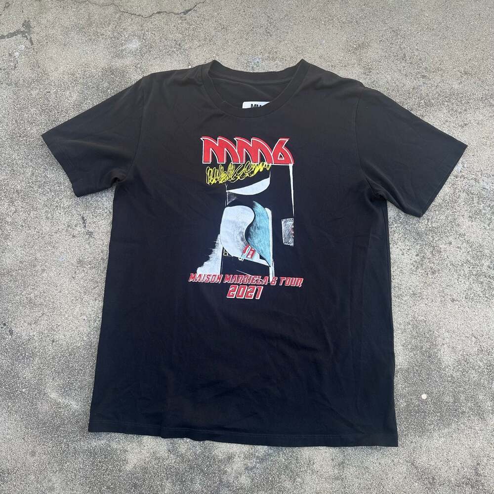 MM6 Maison Margiela 2021 Tour Graphic Black T-Shirt